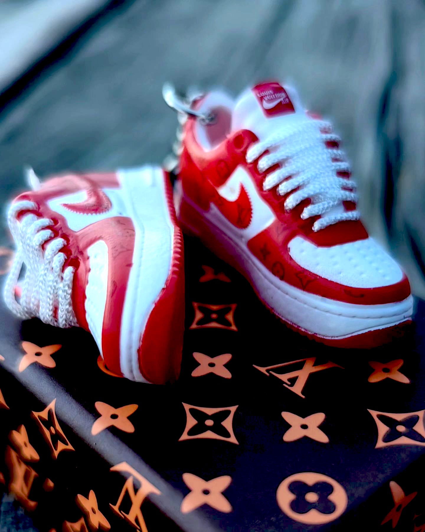 MINI AF1 LOUIS VUITTON  X OFF WHITE "COMET RED"